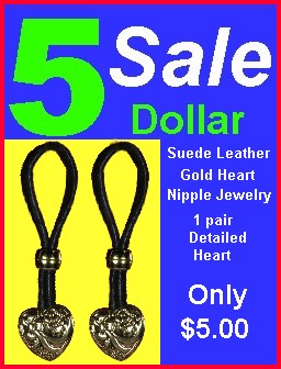 5 Dollar Leather Nipple Jewelry